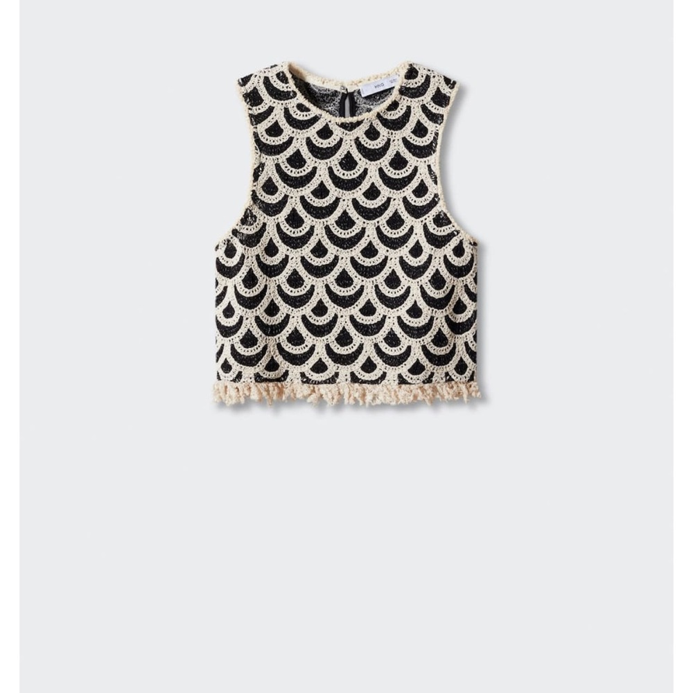 MANGO crochet top